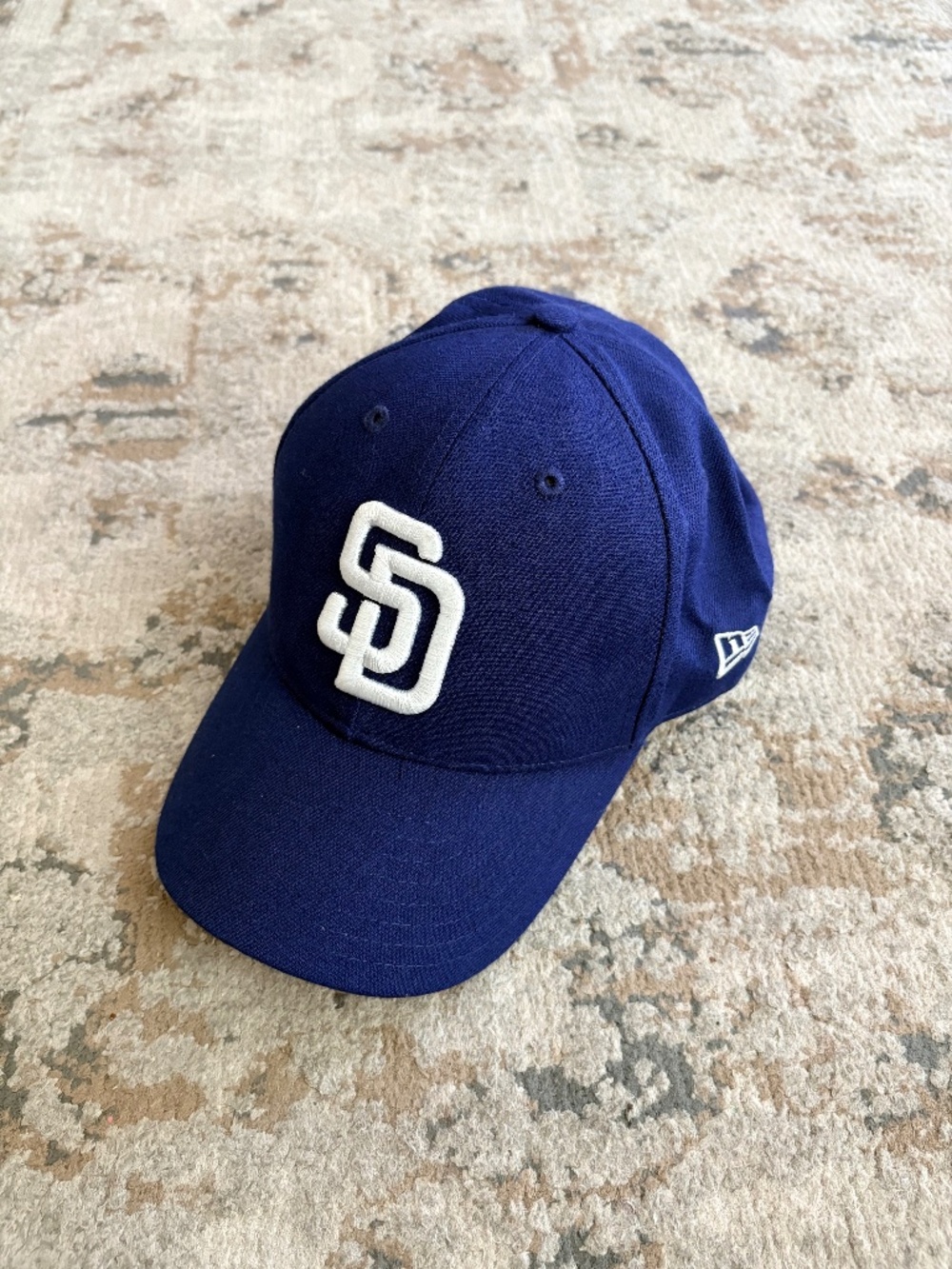 New Era San Diego Padres Fitted Cap – Blue w/ Autograph (Under Brim)